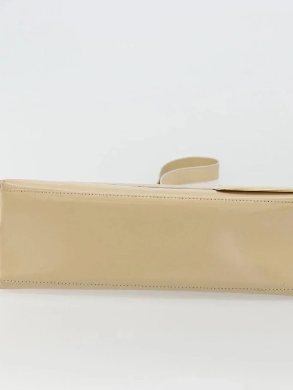 GUCCI Shoulder Bag Patent Leather Ivory Gold 001 3444 1812 Auth